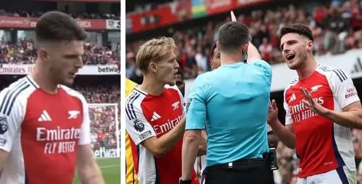 Referees’ Chief Howard Webb Says Declan Rice’s Red Card Was a Just Decision.