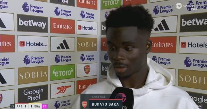Bukayo Saka Calls for Refereeing Consistency After Declan Rice’s Controversial Red Card.