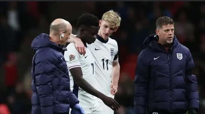 Arsenal’s Bukayo Saka Picks Up Injury in England’s Shock Loss to Greece