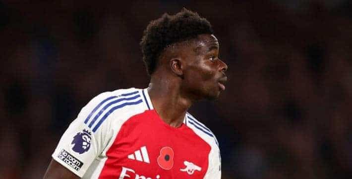 Arsenal boss Mikel Arteta provides positive Bukayo Saka injury update
