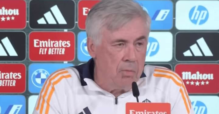 Carlo Ancelotti reacts to threat of four Real Madrid stars missing Arsenal tie
