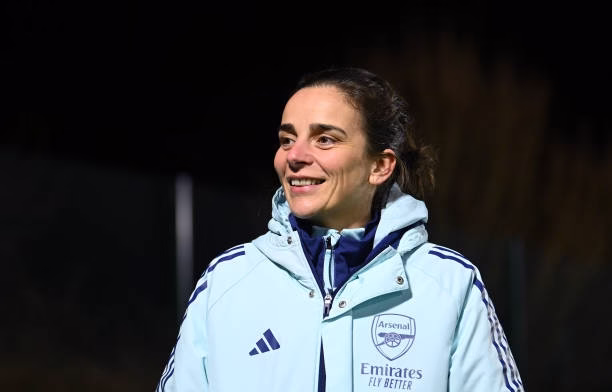 Arsenal boss Renee Slegers reacts to 3-1 victory over Everton